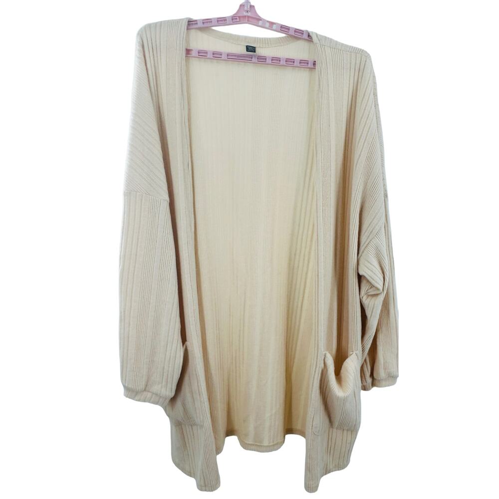 SHEIN Essnce Plus Drop Shoulder Open Front Cardigan Plus Size 4X